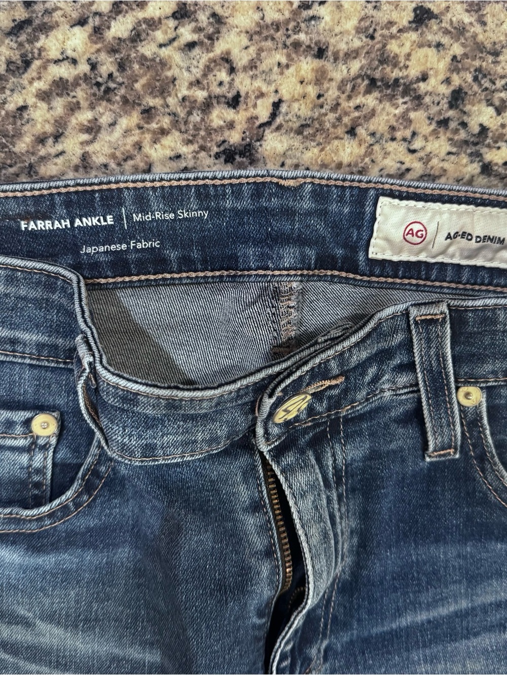 Ag Adriano Goldschmied Farrah Ankle Skinny Jeans - Dark Blue Wash